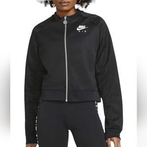 Nike Women's Full Zip Long Sleeve Cropped Black Jacket Size M